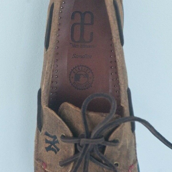 Allen Edmonds Brown Suede Boat Shoe Loafers with Black Laces main image 5